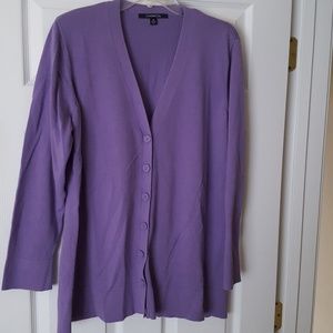 Purple cardigan